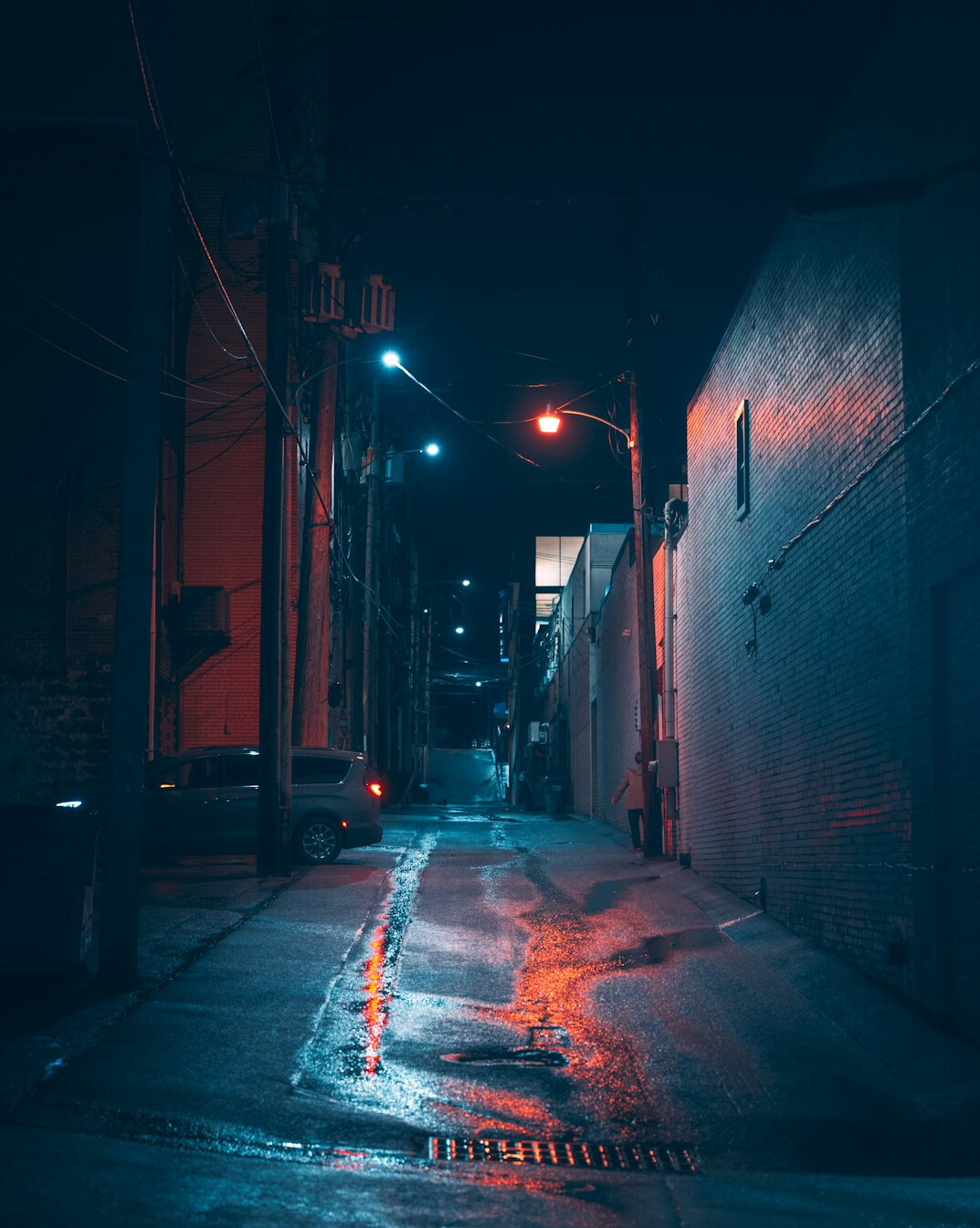 dark alley at night