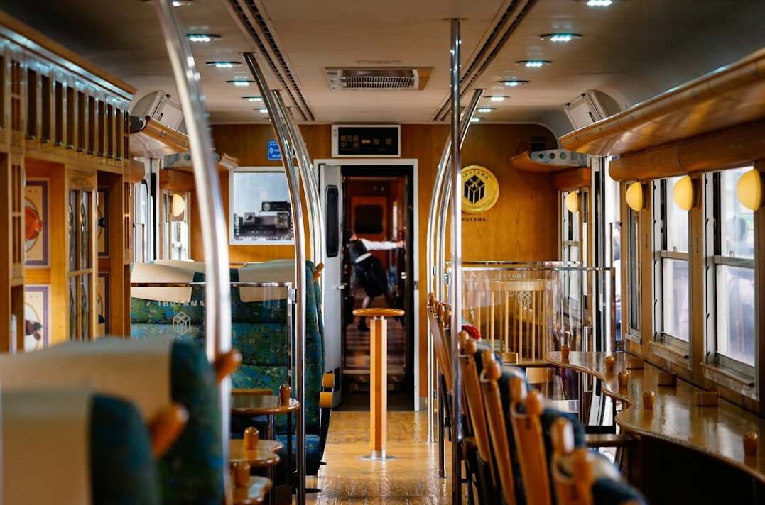 vintage train interior